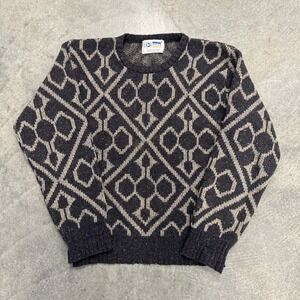 Vintage Wool Arrow Dover Sweater Patterned Acrylic Medium Preppy Fall Pullover M